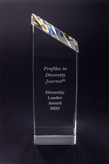 Profiles in Diversity Journal Diversity Leader Crystal Award 2022