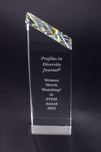 Profiles in Diversity Journal Women Worth Watching in STEM Crystal Award 2022