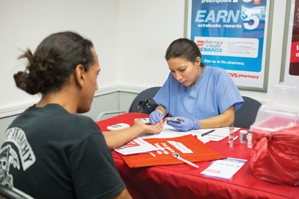 Hundreds of Project Health events were held in multicultural communities across the country in 2013, including this one in Miami, Florida. Project Health events offer customers a free, comprehensive health risk assessment, including blood pressure, body mass index (BMI), glucose, and total cholesterol screenings.