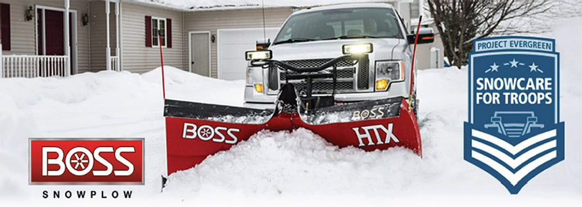 BOSS Snowplow Project Evergreen Snowcare for Troops